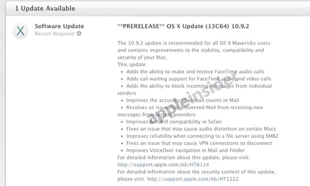 Apple、｢OS X 10.9.2｣をまもなく正式にリリースへ