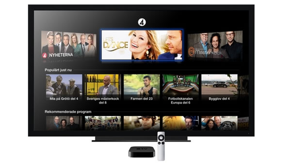 Apple、スウェーデンで｢Apple TV｣に｢TV4 Play｣のチャンネルを追加