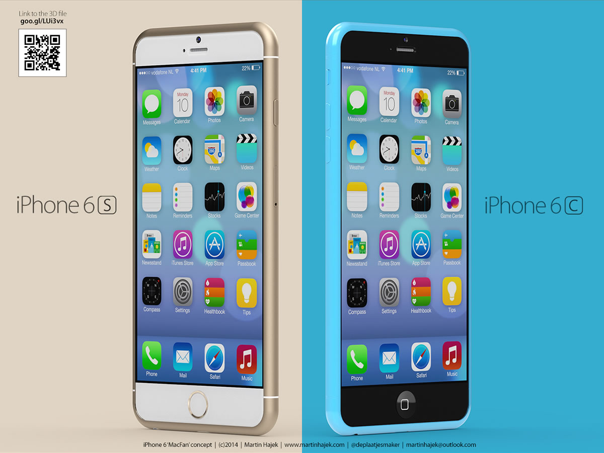 リーク情報をもとに制作された｢iPhone 6s｣と｢iPhone 6c｣のコンセプト画像