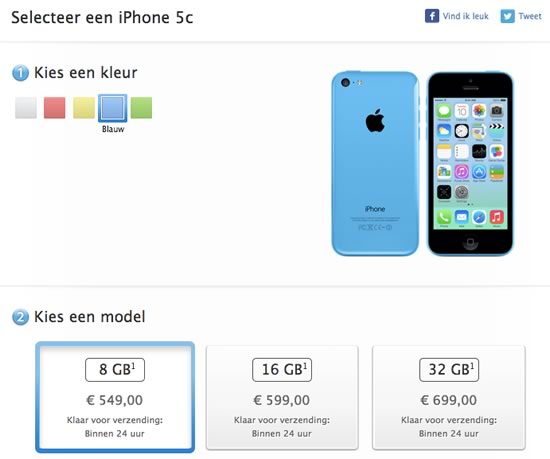 【更新】Apple、欧州の16カ国で｢iPhone 5c｣の8GBモデルの販売を開始