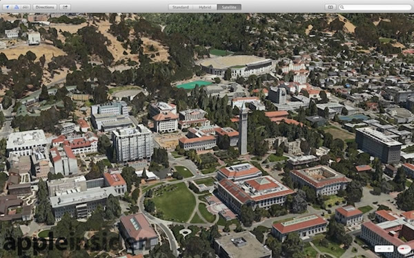 米カリフォルニア州バークレーなどが｢iOS｣のマップアプリの3D Flyover機能に対応