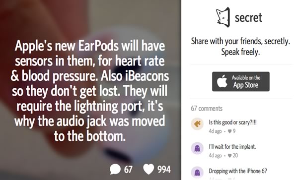 新しい｢EarPods｣は心拍数と血圧を測定するセンサーを内蔵との情報はデマだった事が判明