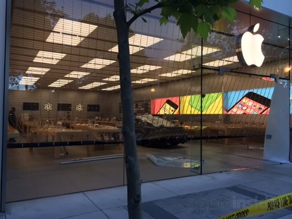 米カリフォルニア州バークレーの｢Apple Store｣で車を使った強盗事件が発生