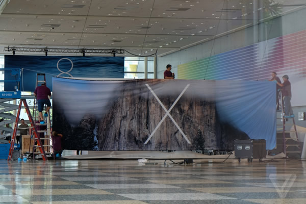 ｢WWDC 2014｣の会場に｢OS X 10.10｣のバナーも登場 ｰ 正式名は｢OS X Yosemite｣で決定か