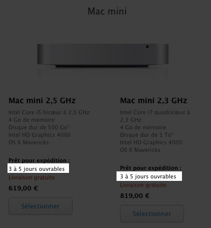 ベルギーのApple Online Storeで｢Mac mini｣の出荷に遅れ