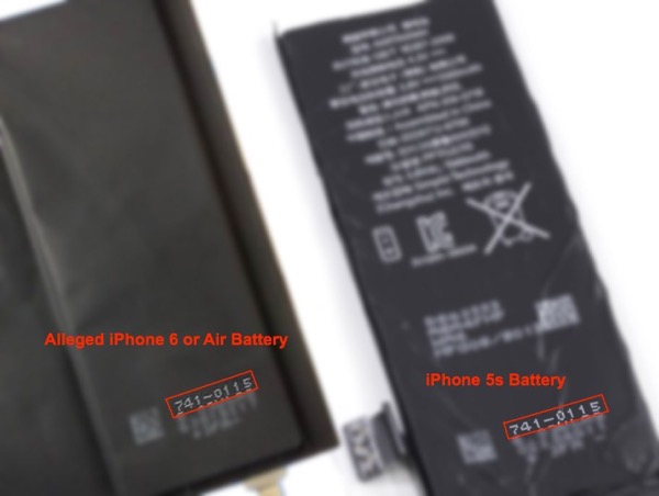 ｢iPhone 6｣の5.5インチモデルのものとみられるバッテリーの写真が流出か