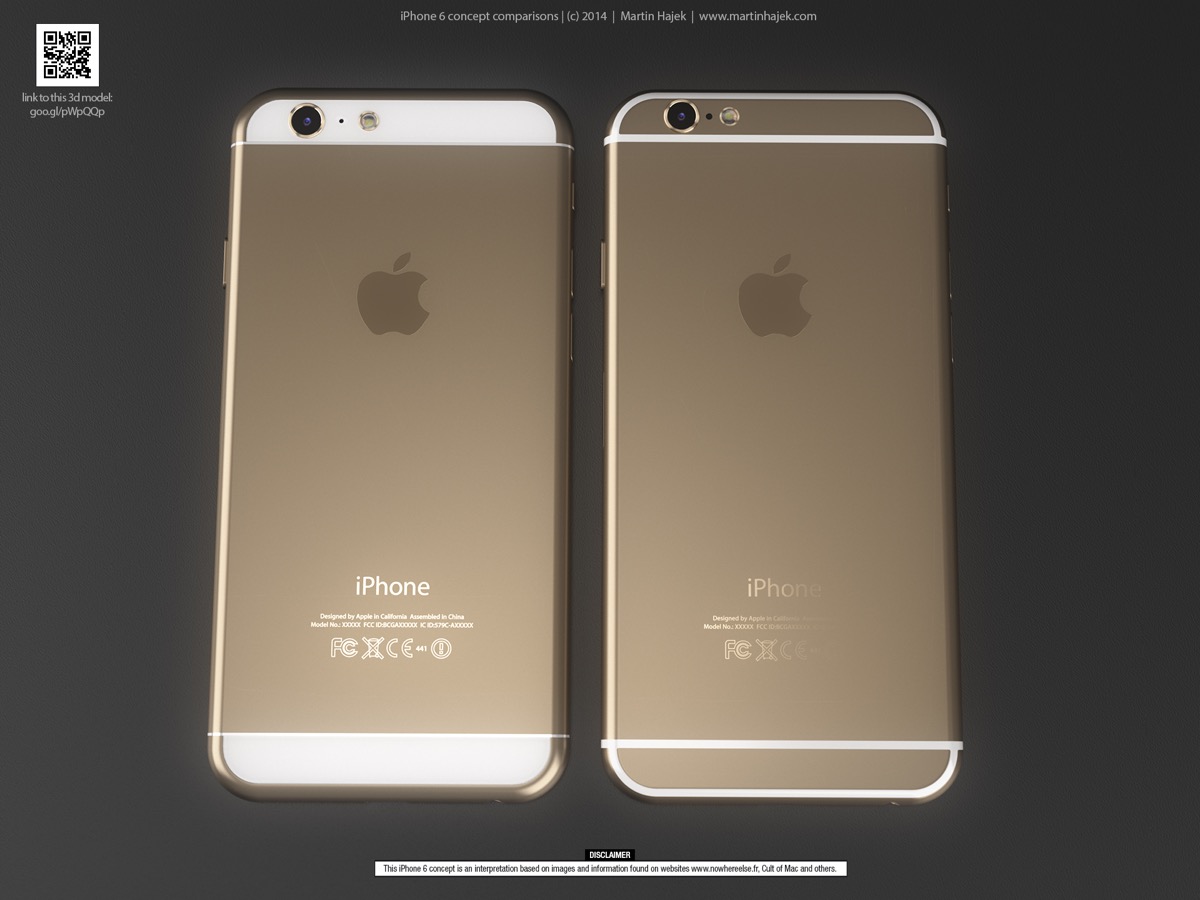 正式デザインはどっちに?? ２通りの｢iPhone 6｣のリアデザインのコンセプト画像