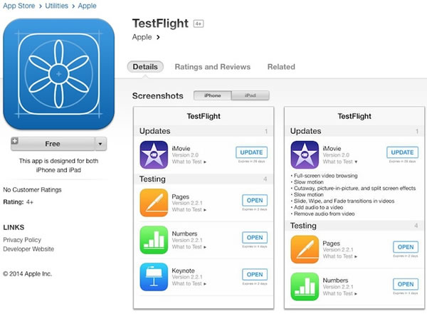 Apple、アプリベータテストプラットフォーム｢TestFlight｣のiOS向け公式アプリを米国でリリース