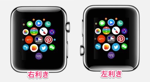 ｢Apple Watch｣は左利きユーザー向けのインターフェイスも搭載