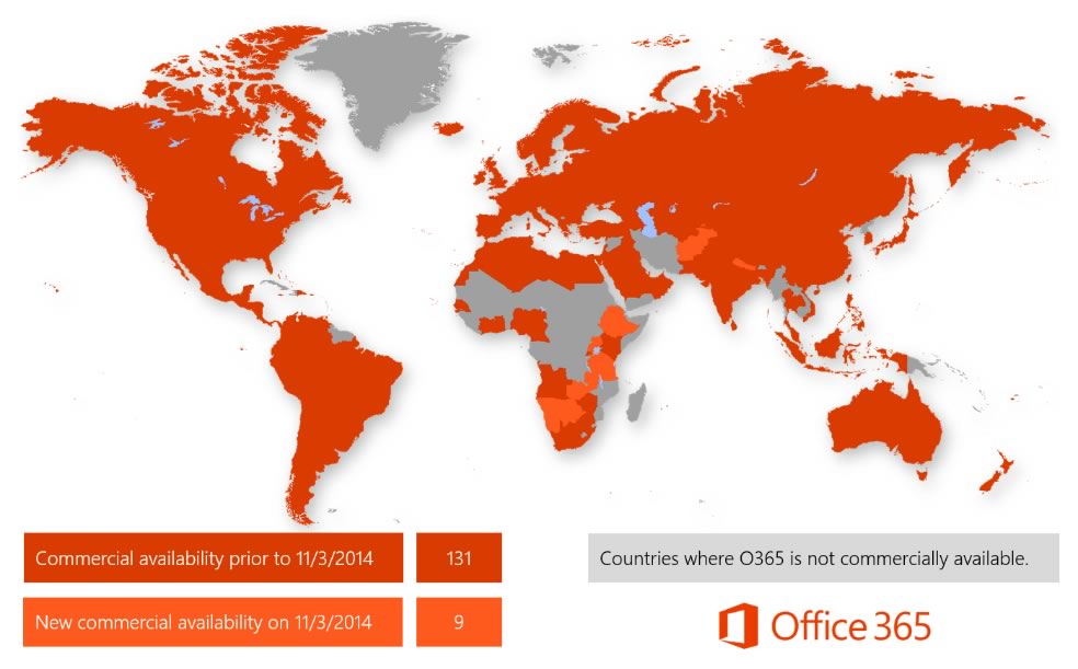 ｢Office 365｣、新たに9カ国で利用可能に