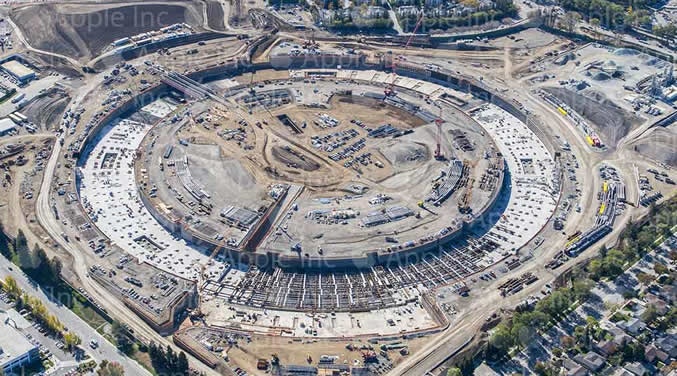 Apple、｢Apple Campus 2｣の最新の公式空撮写真を公開