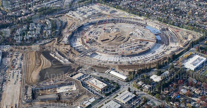 Apple、｢Apple Campus 2｣の最新の公式空撮写真を公開