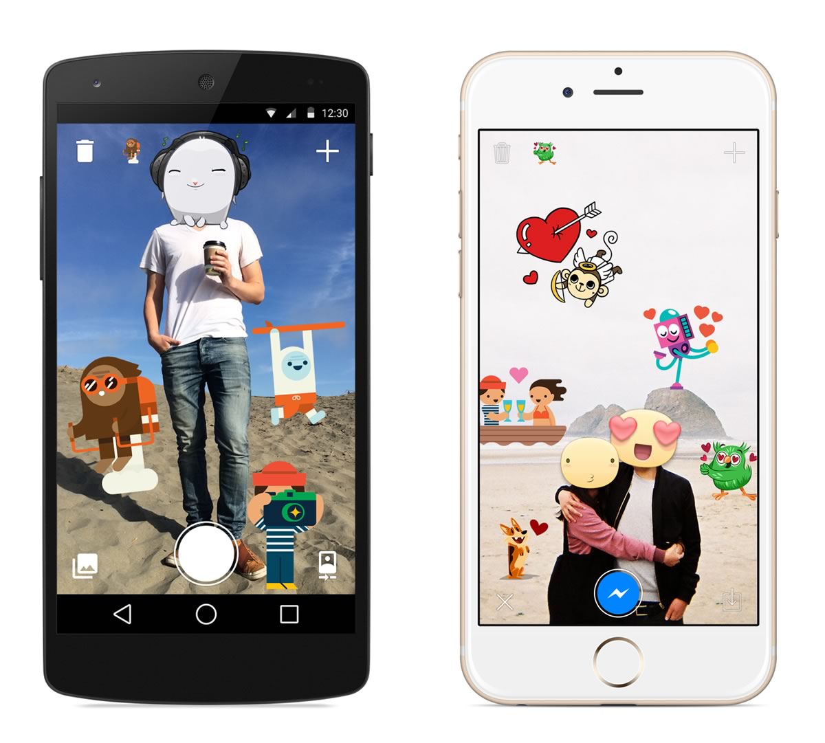 Facebook、写真にスタンプなどを追加して加工出来る新アプリ｢Stickered for Messenger｣を発表