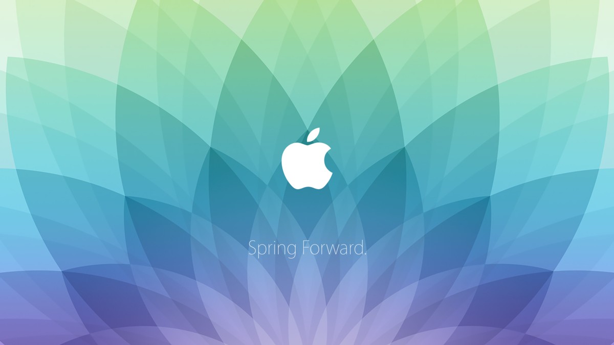 Appleの Spring Forward イベントのバナーデザインの壁紙 気になる 記になる