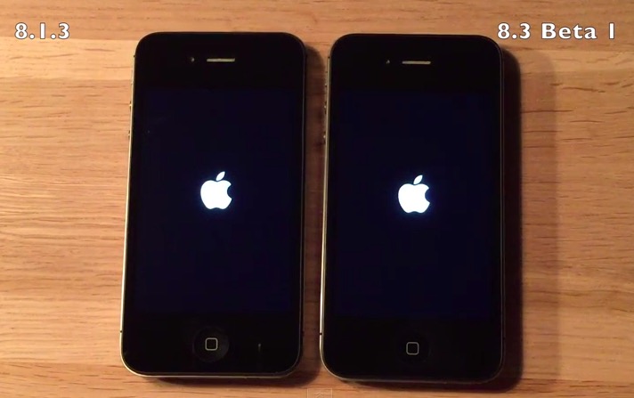【動画】｢iPhone 4S｣での｢iOS 8.3 beta｣と｢iOS 8.1.3｣の動作速度比較テスト