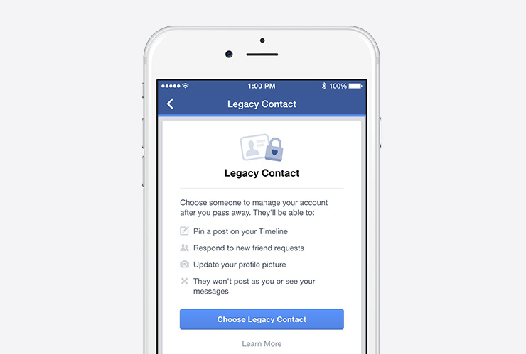 Facebook、死後のアカウント管理に関する新機能「legacy contact」を発表
