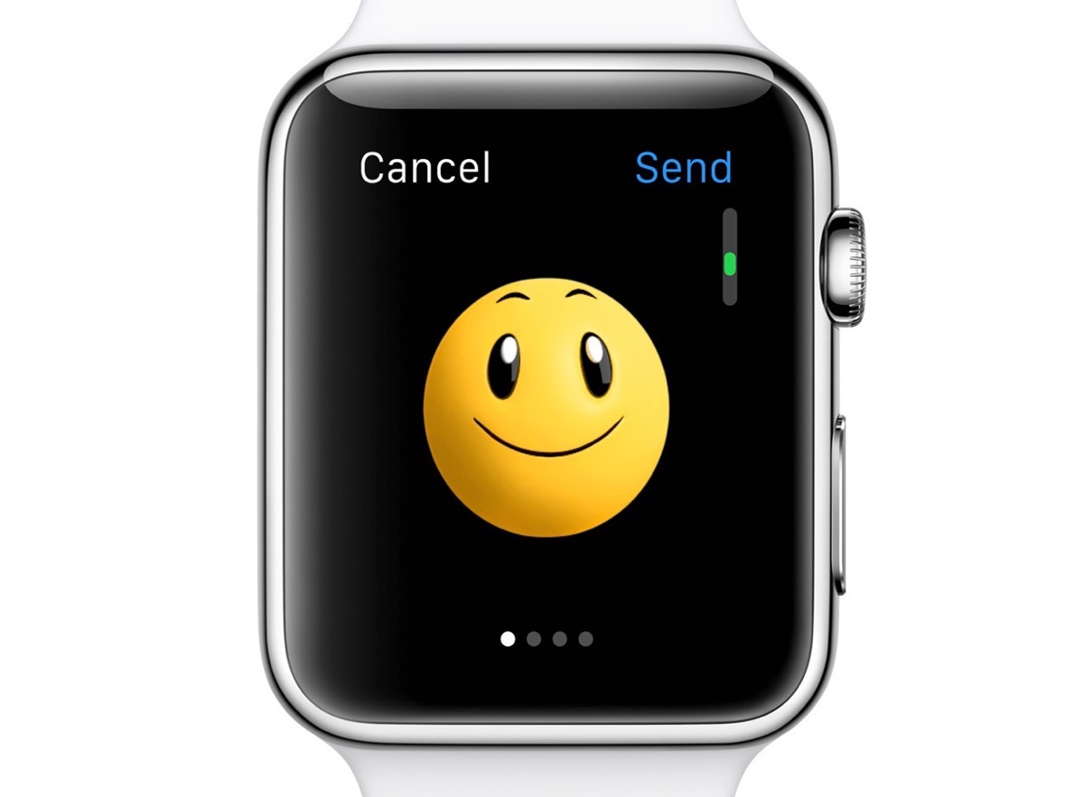 ｢Apple Watch｣のアニメーション絵文字は画面を押す事でカラーを変更可能