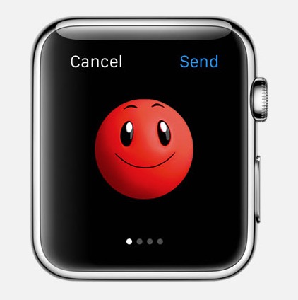 ｢Apple Watch｣のアニメーション絵文字は画面を押す事でカラーを変更可能