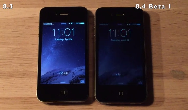 【動画】｢iPhone 4S｣での｢iOS 8.4 beta｣と｢iOS 8.3｣の動作速度比較テスト