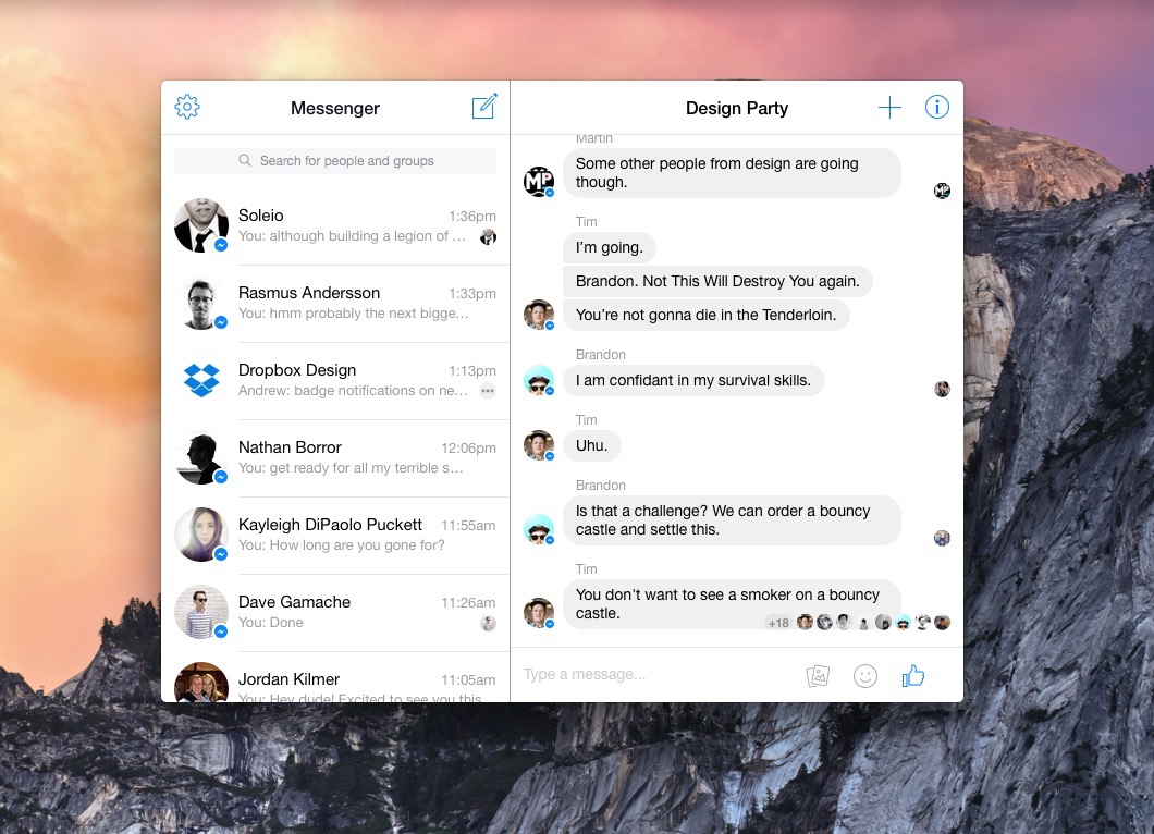 ｢Facebookメッセンジャー｣のMac向け非公式アプリ｢Messenger for Mac｣が登場