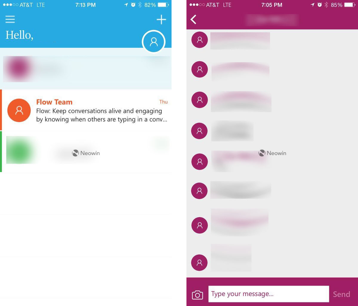 MicrosoftがiPhone向けに開発中の新しいメッセージアプリ｢Flow｣のスクリーンショットが流出