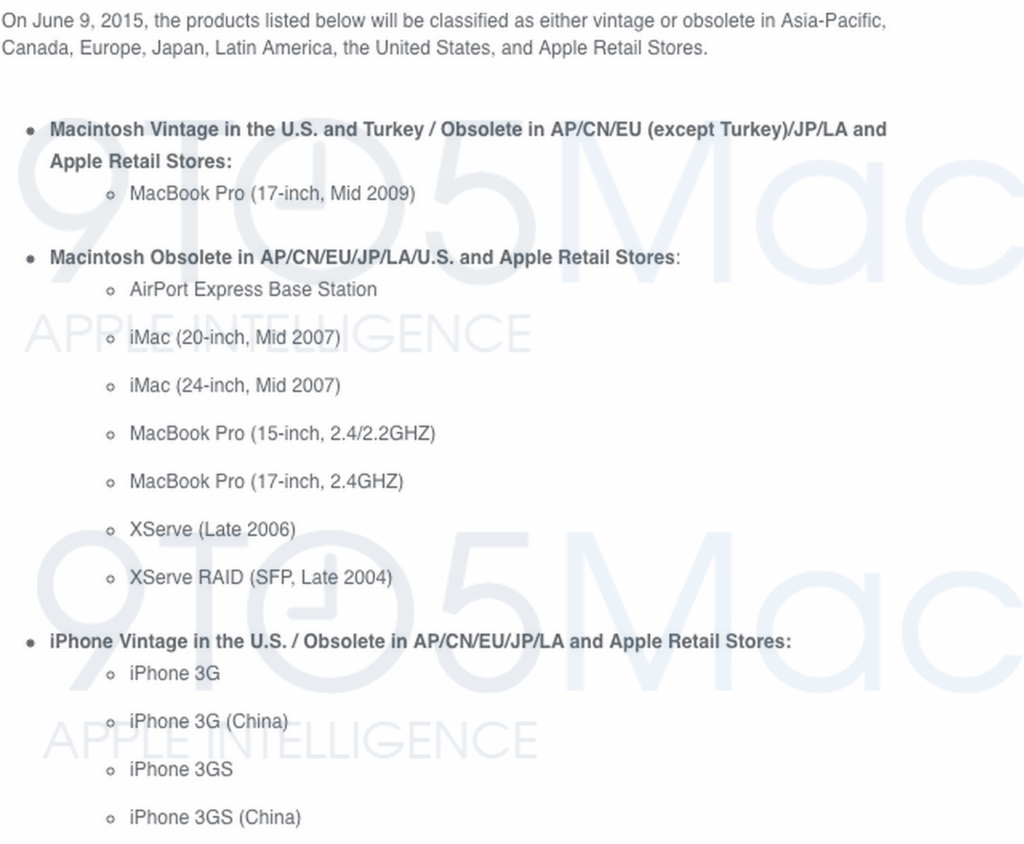 Apple、6月9日をもって｢iPhone 3G｣及び｢iPhone 3GS｣のサポートを終了へ
