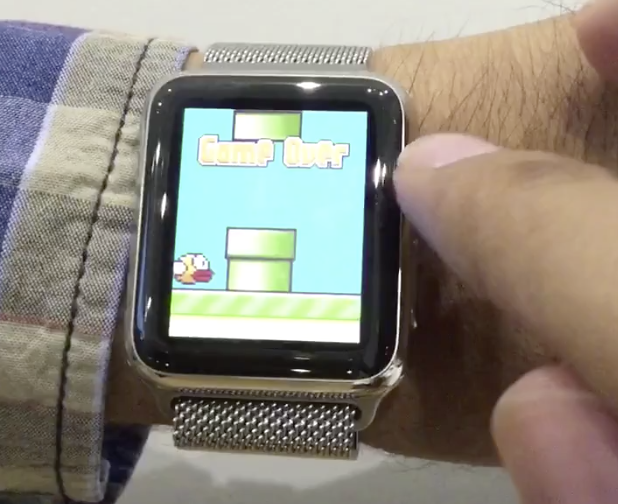 ｢Apple Watch｣をハックし、人気ゲーム｢Flappy Bird｣を動かすデモ動画