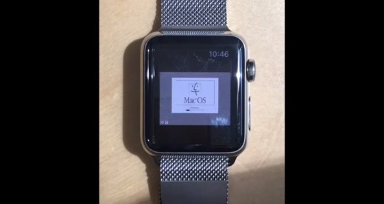 ｢watchOS 2｣を搭載した｢Apple Watch｣で｢Mac OS 7.5.5｣を動作させる事に成功