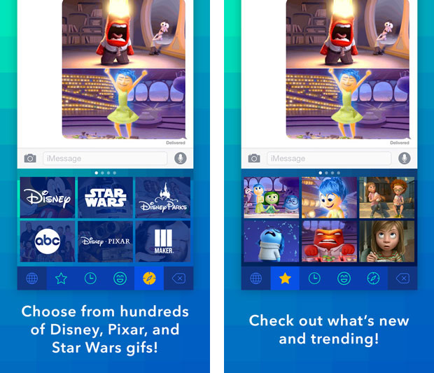 ディズニー、米国のApp Storeで様々なディズニー映画のGIFアニメを送れるキーボードアプリ『Disney Gif』を配信開始