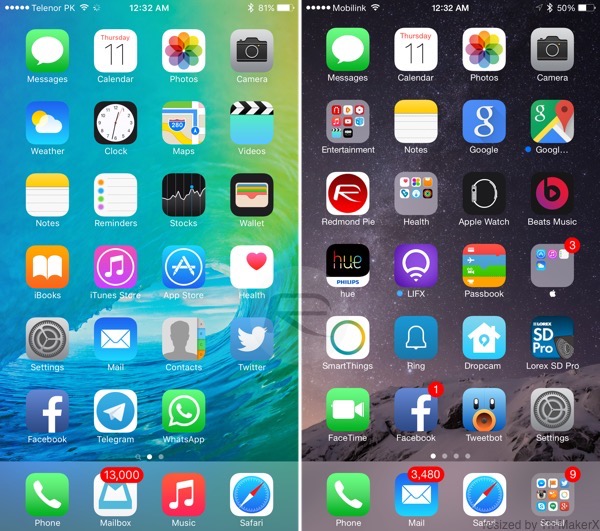 スクリーンショットで見る｢iOS 9 beta｣と｢iOS 8.3｣の違い