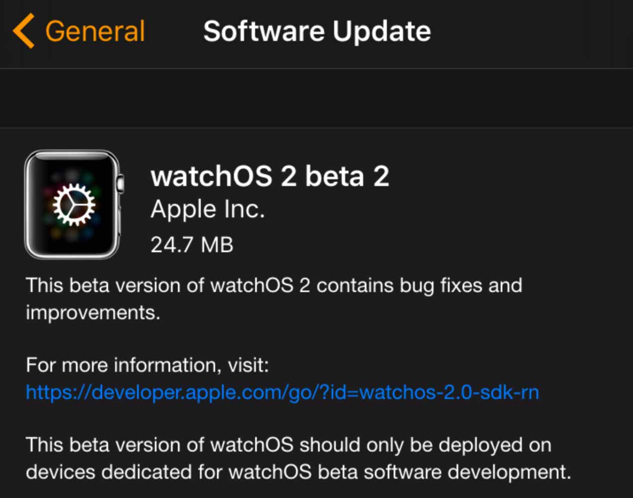 Apple、開発者に対し｢watchOS 2 beta 2｣の提供を開始