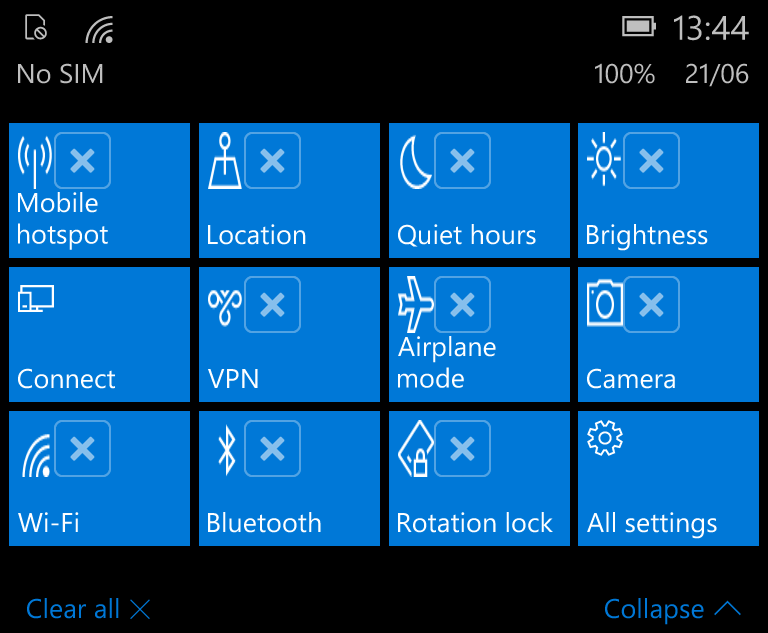 ｢Windows 10 Mobile｣ではクイックアクションのメニュー拡大時に新たなジェスチャーが利用可能に