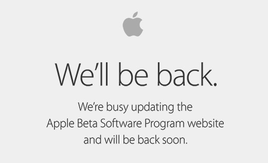 ｢Apple Beta Software Program｣がメンテナンス中に ｰ ｢iOS 9｣と｢OS X El Capitan｣のパブリックベータ版の公開準備か