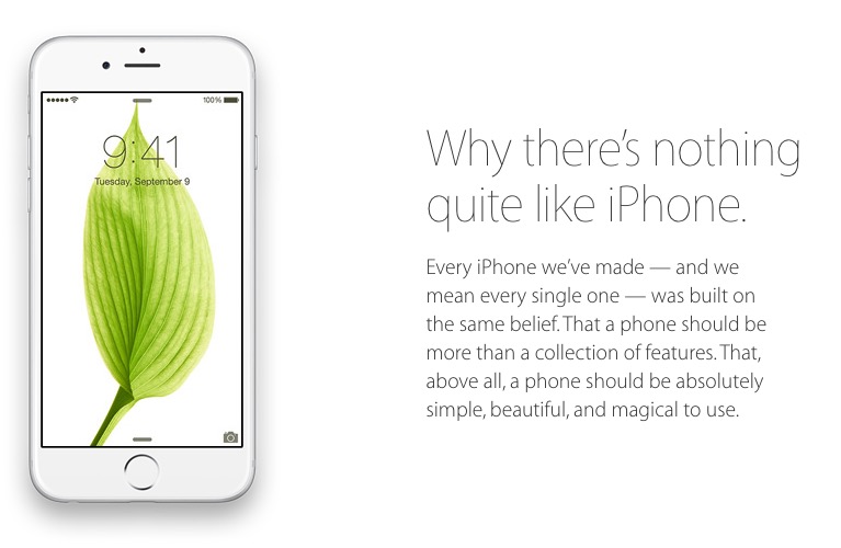 米Apple、｢iPhone｣の新しいサイト｢Why there’s nothing quite like iPhone.｣を公開