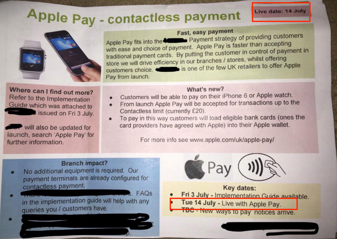 Apple、7月14日よりイギリスでも｢Apple Pay｣のサービスを開始へ
