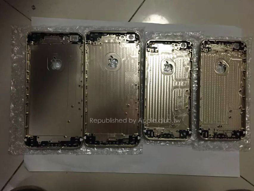 ｢iPhone 6s/6s Plus｣と｢iPhone 6/6 Plus｣の筐体（リアケース）の比較写真