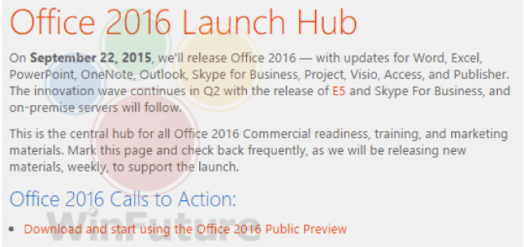 Microsoft、｢Office 2016｣を9月22日に正式リリースか