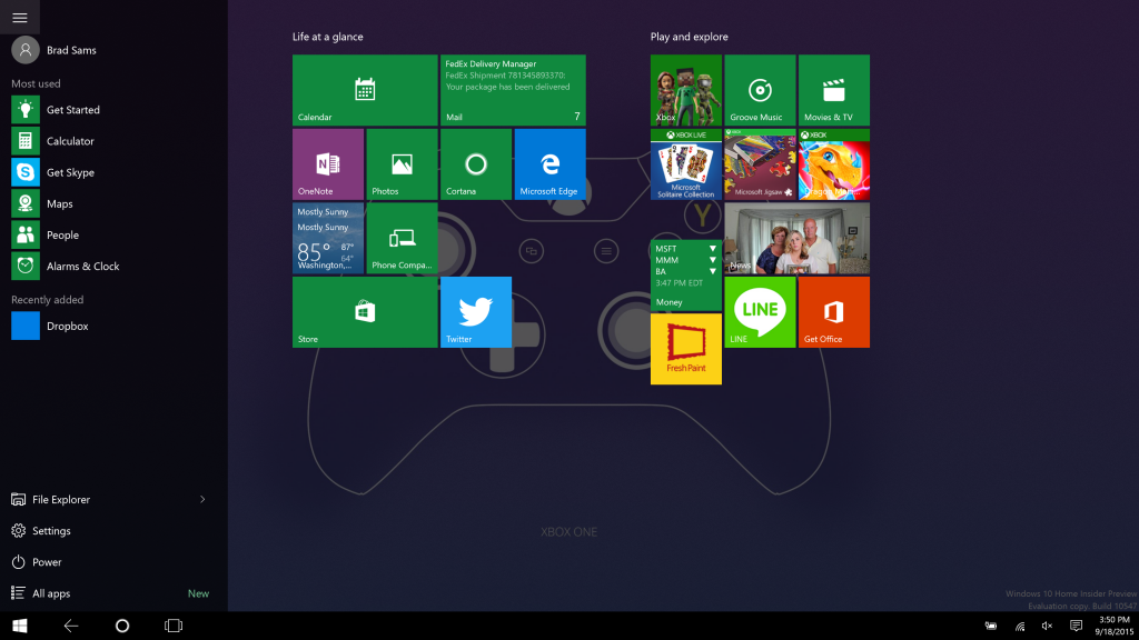 ｢Windows 10 Build 10547｣のスクリーンショット集