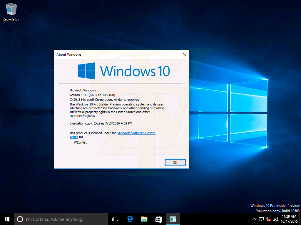 ｢Windows 10 Build 10568｣のスクリーンショットが流出
