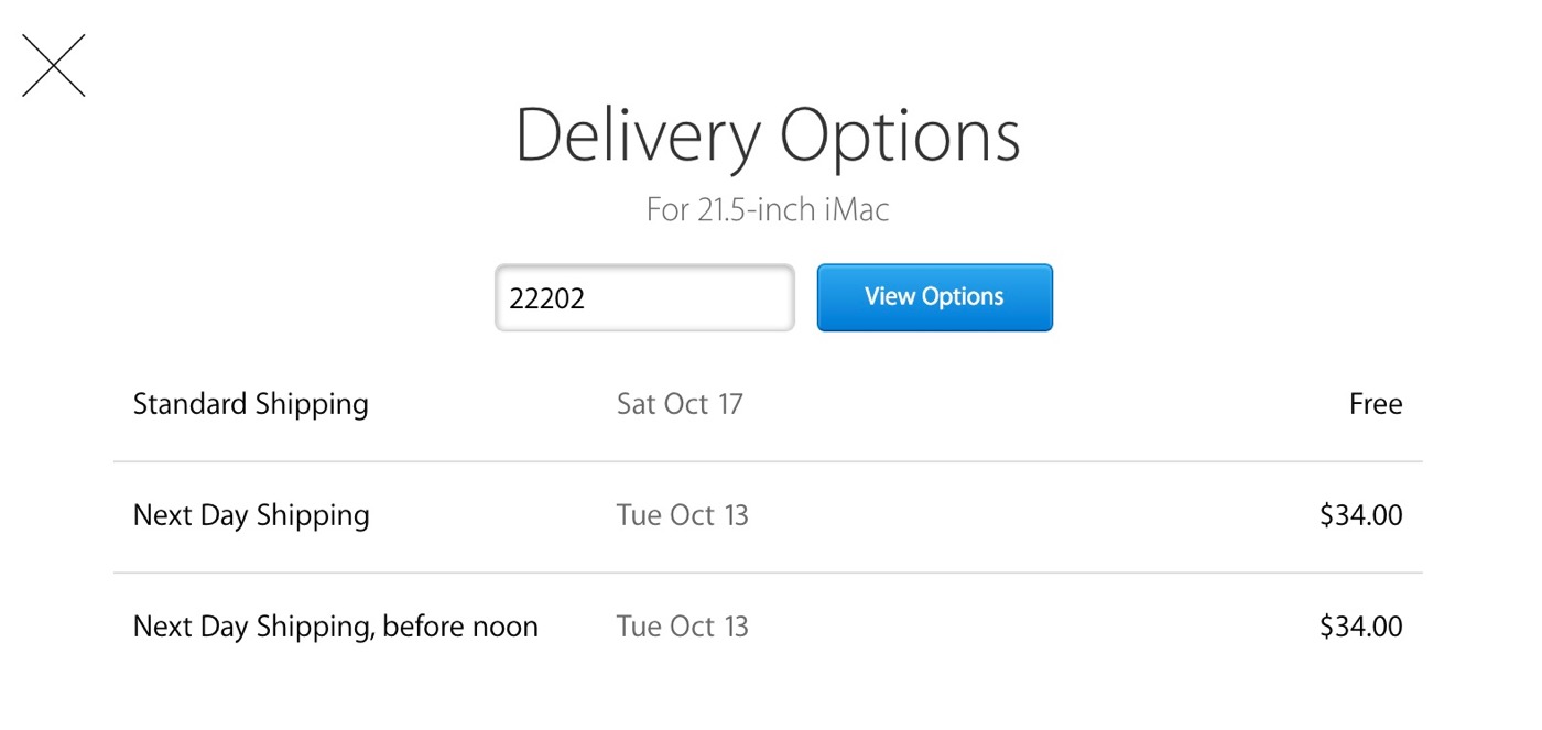 Apple、米国のApple公式サイトで有料の配送オプションを導入