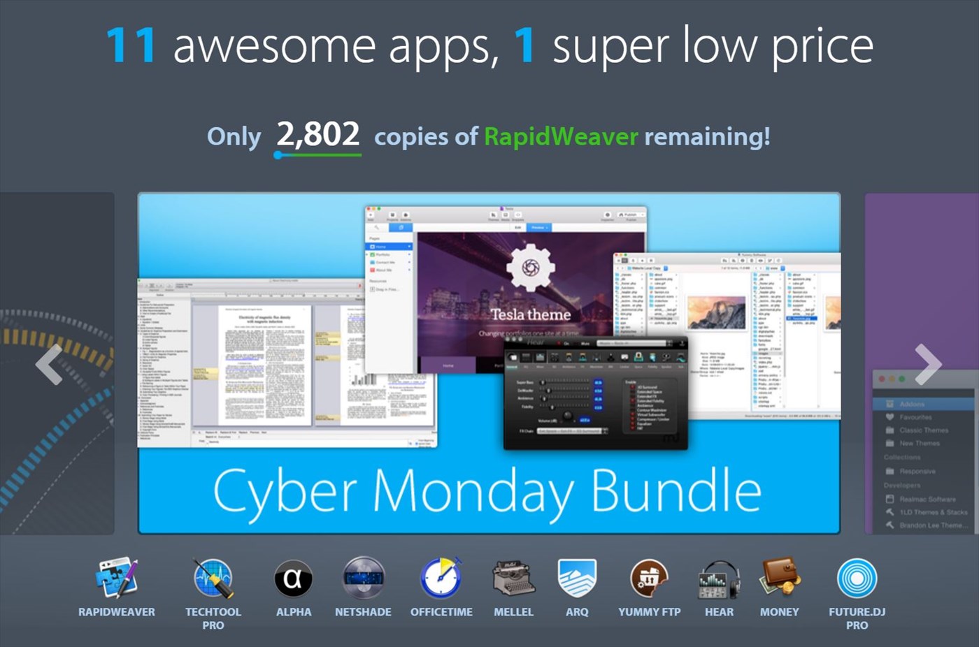 MacUpdate、総額約9.7万円のMac向けアプリ11本が93%オフになる｢Cyber Monday Bundle｣のセールを開催中