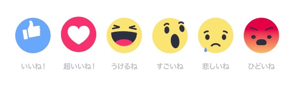 Facebook、日本でもリアクション機能を提供開始 − ｢超いいね｣や｢悲しいね｣などが利用可能に