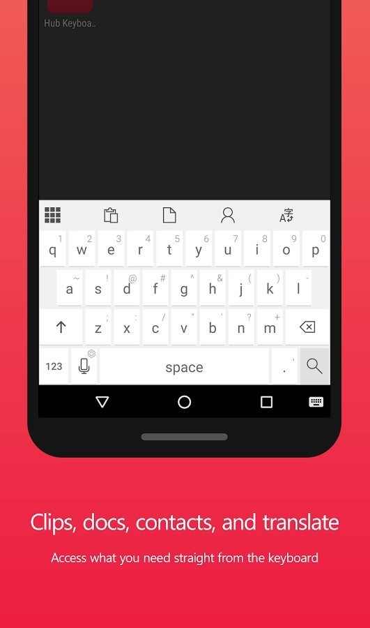 米Microsoft、Android向けにキーボードアプリ｢Hub Keyboard｣をリリース