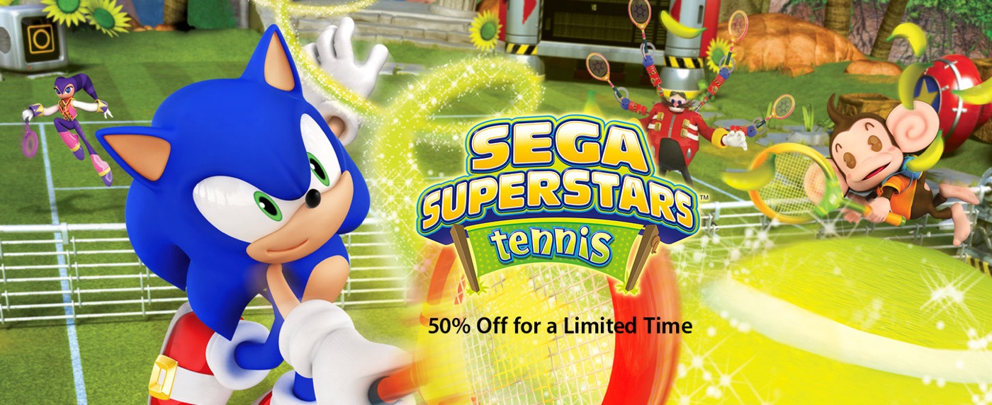 【セール】SEGAの人気キャラクターが登場するテニスゲーム｢SEGA Superstars Tennis｣のMac版が期間限定で半額に