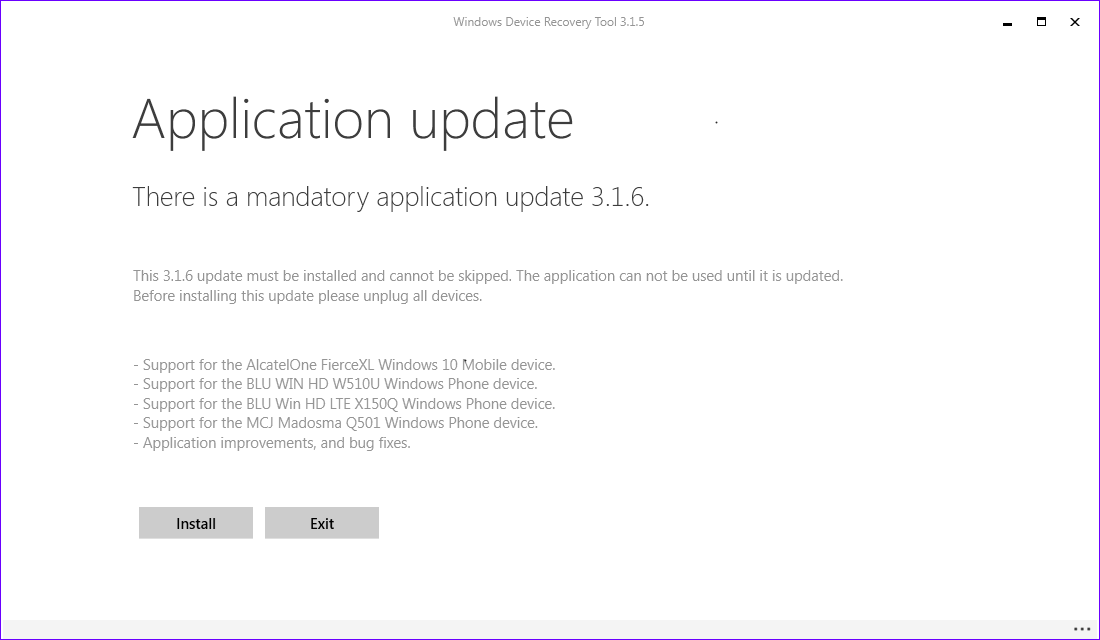 Microsoft、｢Windows Device Recovery Tool 3.1.6｣をリリース ｰ ｢MADOSMA Q501｣などをサポート
