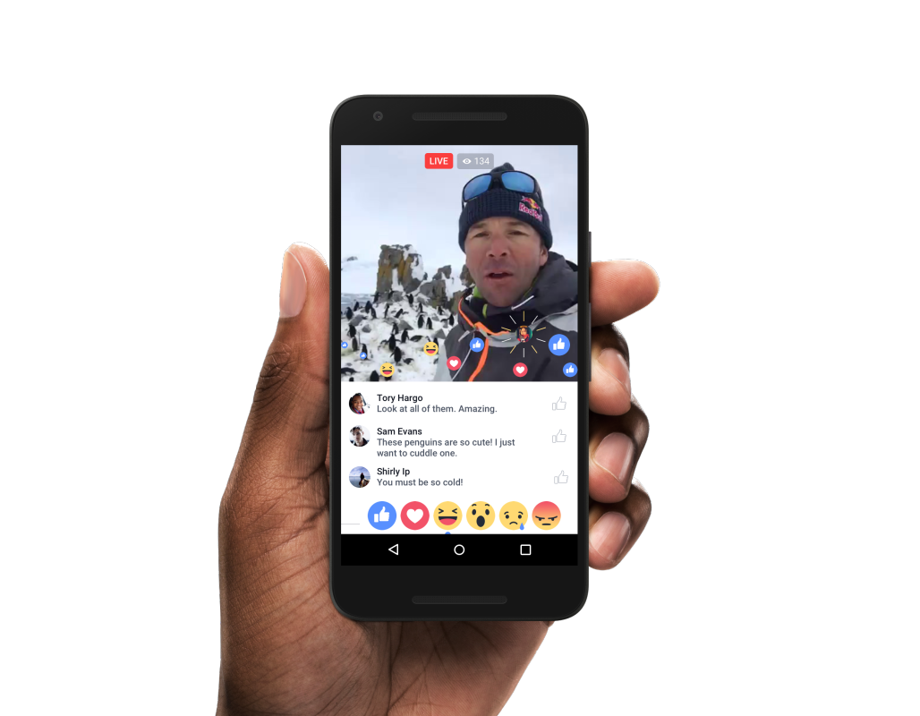 Facebook、｢ライブ動画｣機能に様々な新機能を追加 ｰ ライブリアクション機能や5つのライブ動画フィルターなど