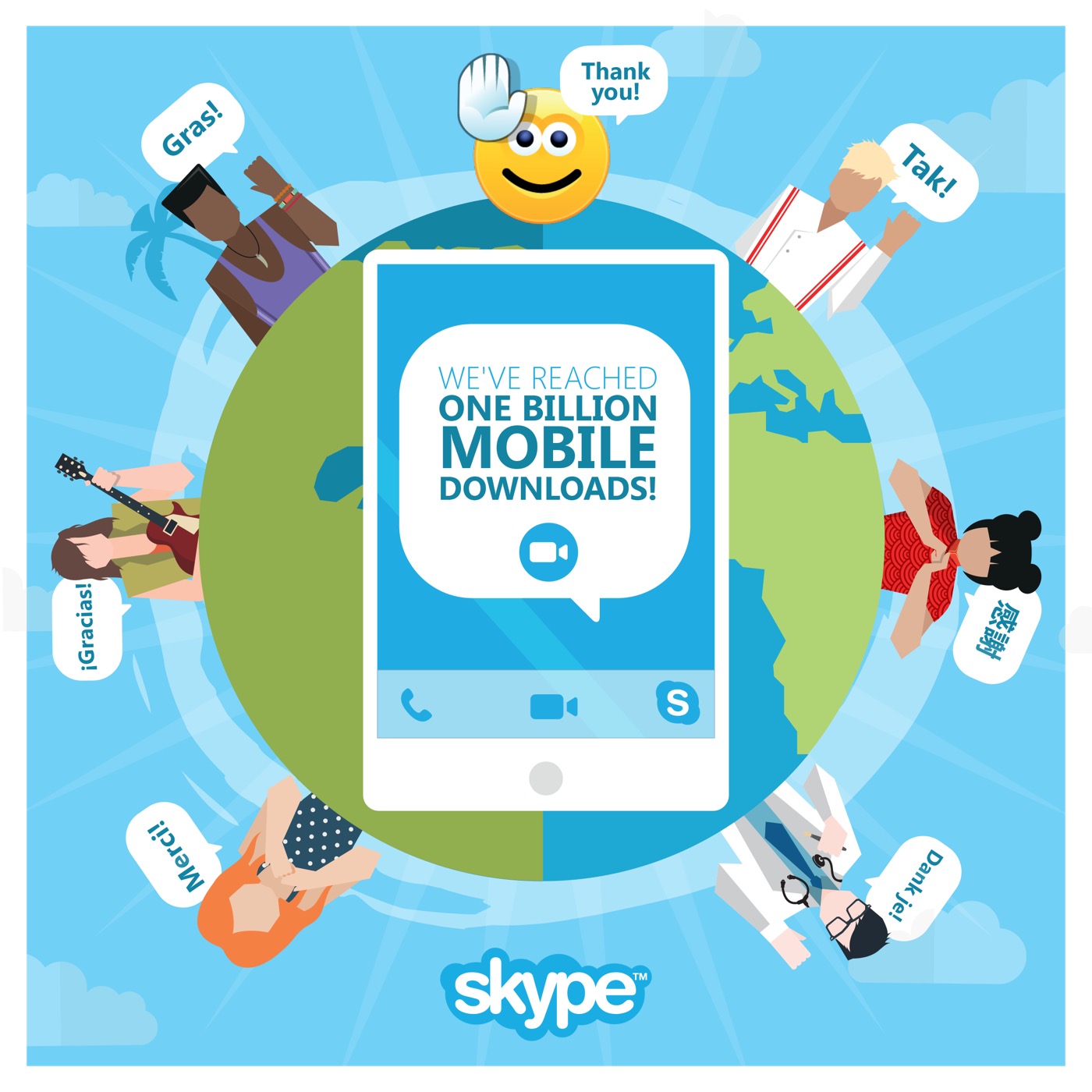 ｢Skype｣のモバイル向けアプリが10億ダウンロードを突破