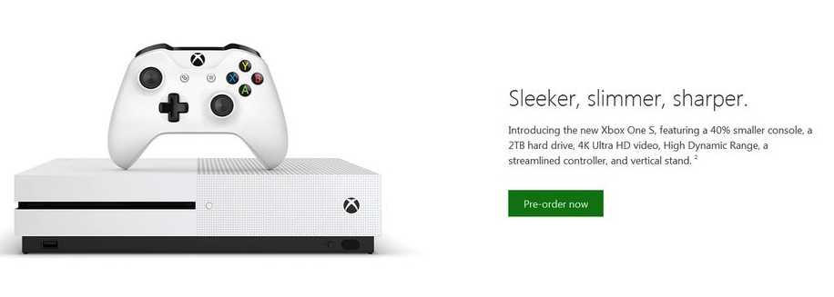 ｢Xbox One S｣の価格は299ドルからに??