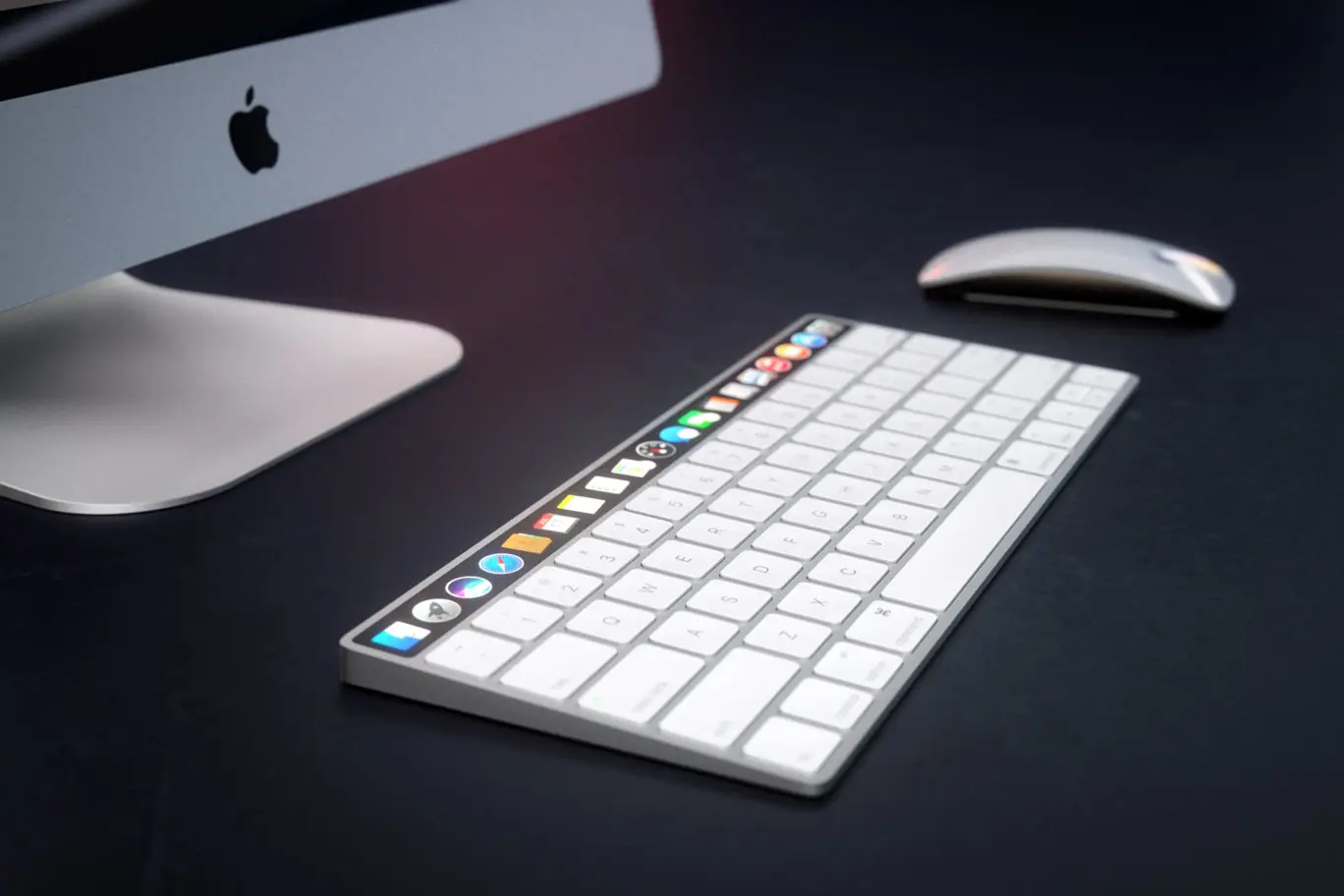Apple Magic Keyboard にoledタッチバーが搭載されるとこんな感じに 予想画像公開 気になる 記になる
