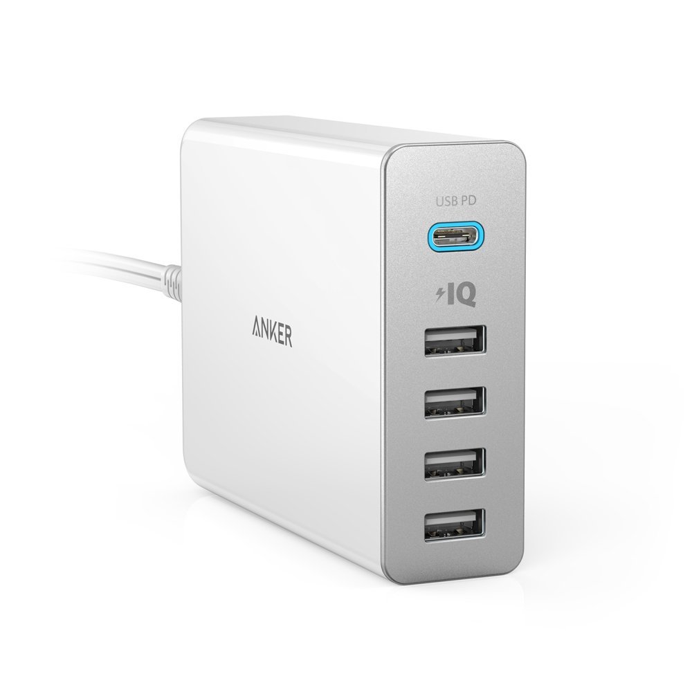 Anker、｢MacBook｣にも対応した急速充電器｢PowerPort+ 5 USB-C Power Delivery｣のホワイトモデルを発売
